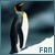 Pixelated image of a penguin standing on snow with dark blue background, text 'FAN' in bottom right corner.