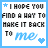 six identical pixelated text-based icons with blue borders, each displaying 'I HOPE YOU FIND A WAY TO MAKE IT BACK TO me' in black and light blue lettering alongside a small heart symbol