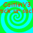 Four identical pixelated spiral patterns with green and cyan colors, overlaid with red text reading "CaitlinV3" and partial phrases like "ock ur soclock ur socl" on a bright background.