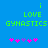 Blue background with green pixelated text reading "i LOVE GYMNASTICS" and pink/purple star-like symbols below.