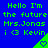 Blue background with green pixelated text reading "Hello I'm the future Mrs.Jonas i <3 Kevin" and a green triangular shape with a heart symbol.