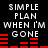 Black background with white pixelated text reading "SIMPLE PLAN WHEN I'M GONE" and red horizontal bar graphs below the text, arranged in two mirrored