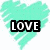 Five cyan heart shapes with white brush strokes, each containing black text on a white background.