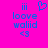Pixelated blue text and symbols on bright pink background; left side shows heart symbol, right side shows three vertical lines.