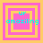 Four identical pixelated icons arranged in a , each featuring layered pink and yellow squares with cyan text reading 'ur amaziling' in a retro digital font