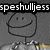 Pixelated gray cartoon face with simple smile, black outline, and two dot eyes, under white text on black banner.