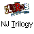 Pixelated animated icon with layered text and color shifts showing 'GLRS' and 'MADLIPS' above 'NJ Trilogy' text, plus 'chasing AMY' below on gray background.