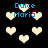 Pixelated heart shapes and blue text reading "Dulce Maria" on a black background, with varying heart sizes and positions.