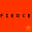 Pixelated orange and red with "FIERCEFIERCE" text and two star symbols in different positions
