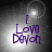 Purple text 'I Love Devon' on a gray gradient background with a bright light source shifting position