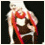 Animated figure with white hair and red accessories in three sequential poses against black background.