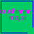 Four green square with blue borders display pink text 'erushinna major' and a heart or star symbol in the bottom-right corner of two