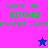 Pixelated text and star icons on a split background with pink, purple, and blue sections.