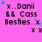 Pixelated pink background with repeated text and star symbols, showing animation changes in star positions across frames.