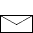 Pixelated white envelope with black borders and gray V-shaped top edge, showing sequential animation of mouth shapes on a face inside.