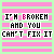 Pixelated text repeats across a of pink and light green horizontal stripes with one gray section