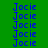 Blue text reading "Jocie" repeated across a green background with white rectangular sections.