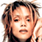 Pixelated static image of a person's face with brown hair and closed eyes, rendered in low-resolution 256x256 pixels.