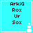 Four identical cyan square display pixelated text and a small white icon, arranged in a with no visible animation changes