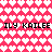 Pixelated pink background with white heart pattern and black text reading 'ILY KAILEE' repeated twice horizontally.