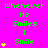 A bright pink background displays green text reading 'Whenever He Smiles I Smile' with yellow star symbols appearing in different quantities across three vertical sections.