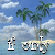 Pixelated beach scene with palm trees, blue sky, and water; white text 'if you' on bottom left.