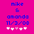 Pixelated text and heart symbols on a bright pink background with blue lettering.