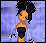 Pixelated character with black updo and orange skin stands beside floating balloons that multiply from one to five, then form text.