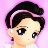 Pixelated anime-style character with black hair, pink headband, and large eyes against pink background