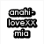 Pixelated image of a woman in red and black attire holding a microphone, with text 'anahi-lovexx-mia' on the left side.