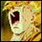 A 4-frame contact sheet of a pixelated anime character with yellow hair and red eyes, alongside a black panel with white text reading "AnimeIM.com".