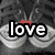six distinct images with overlaid text: 'love' over shoes, 'drama' over teeth, 'tears' over a person's face, and three other scenes including a couple kissing and a blue fabric texture