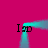 Cyan animated shape with four 'I 3D' text elements on a solid magenta background, forming an arch-like structure.