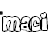 Animated sequence of stylized 'maci' text with color variations and small white heart accents on top, displayed in a