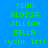 three and six displays names in green pixelated text on a blue background, with one highlighted in cyan