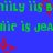 Green pixelated text repeats 'amily is' and 'lie is jean' on a blue background with red square animations.