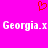 A static image with a bright pink background featuring two identical white text strings and a red pixelated heart symbol above them.
