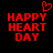Red pixelated text 'HAPPY HEART DAY' with a heart symbol above the first frame, displayed on black background.