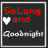 A contact sheet of five animated frames showing a pixelated buddy icon with red text "SoLong" and white text "Goodnight", featuring a heart symbol that changes from solid to hollow across the frames, all on a dark background with a gray transparency indicator.