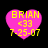 Four pink heart-shaped icons with yellow text reading 'BRIAN <33 7-25-07' on a black background, two with pixelated edges and two with smooth edges.