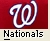 Static pixelated buddy icon featuring a stylized white 'W' logo on red background with "Nationals" text below in black block letters on beige strip.