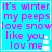 A static image with cyan background and pink text reading "it's winter my peeps love snow like you. lov me" with a small white snowman icon.