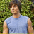A person in a light blue sleeveless shirt stands against green foliage, with three distinct head positions across observations.