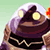 Pixelated static icon of a cartoon character with dark purple hair, glowing yellow eyes, and a white hooded cloak against a light green background.