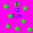 Bright pink background with scattered green stars and blue text reading "I <3 TIM" in multiple locations.
