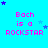 A static image with a bright cyan background displays the text "Bach is a ROCKSTAR" in pink and purple pixelated font, surrounded by small blue and purple stars.