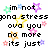 Pixelated text and star-shaped flowers in pastel colors on a white background, with a gray rectangle in the bottom-right corner.