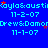 Blue background with repeated light blue text 'kayla:austi' and 'Drew&Damon' above dates, red stars scattered across the image.