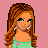 Pixel art contact sheet showing a female character in two views with "spring fever" text on pink background