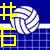 Pixelated icon with blue background, yellow grid lines, and white spiral shape.